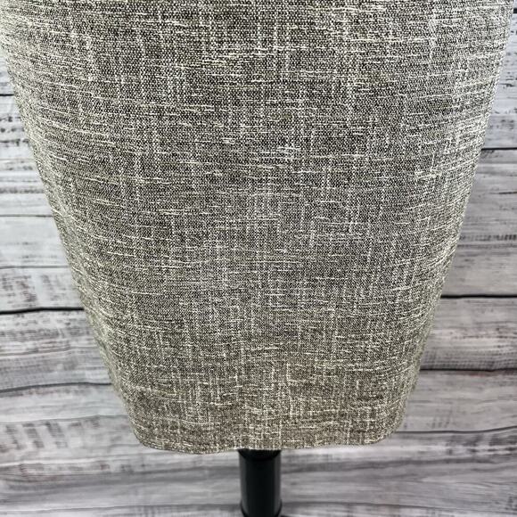 Ann Taylor Skirt sz 4 Silver Sparkle Tweed Straight Pencil Knee Cocktail Wedding - Picture 5 of 9